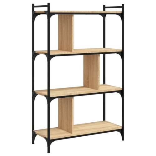 Regal za knjige s 4 razine boja hrasta 76 x 32 x 123 cm drveni - sonoma hrast 1 123 cm Cijena