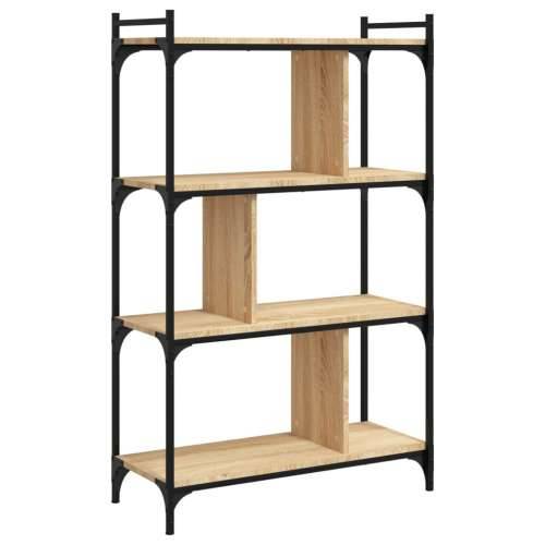Regal za knjige s 4 razine boja hrasta 76 x 32 x 123 cm drveni - sonoma hrast 1 123 cm Cijena