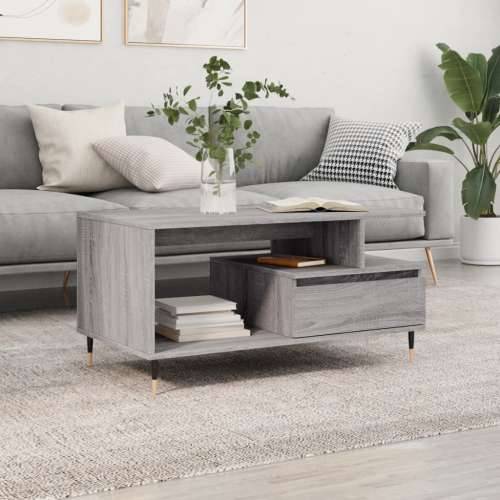 Stolić za kavu boja sivog hrasta 90x49x45 cm konstruirano drvo - Sivi hrast sonoma 1 Cijena