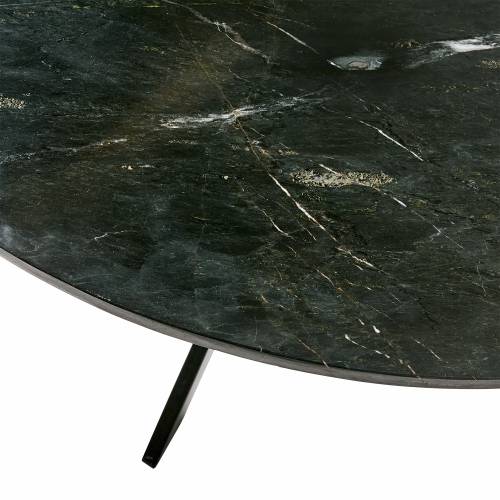 MILAN blagovaonski stol, željezo i mramor, crni, promjer 120cm Cijena