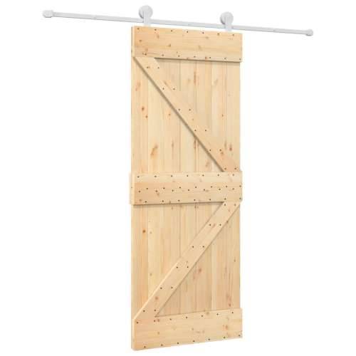 Klizna vrata s priborom za montažu 80 x 210 cm masivna borovina Cijena