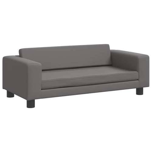 Krevet za pse s produžetkom sivi 100 x 50 x 30 cm umjetna koža - Siva Umjetna koža Cijena