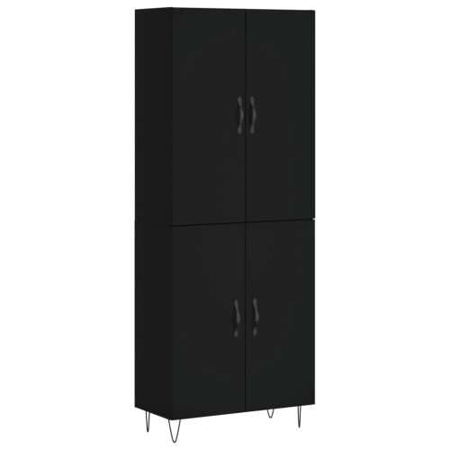 Visoka komoda crni 69,5x34x180 cm konstruirano drvo - Crna 1 2 vrata Cijena