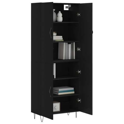 Visoka komoda crni 69,5x34x180 cm konstruirano drvo - Crna 1 2 vrata Cijena