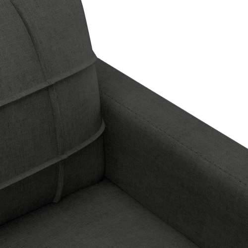 4-dijelni set sofa s jastucima crni od tkanine - Crna s jastučićima i tabureom Cijena
