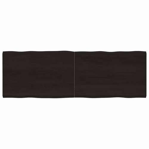Stolna ploča tamnosmeđa 180x60x(2-4) cm obrađena hrastovina - Tamno smeđa 180 x 60 x 4 cm 1 Cijena