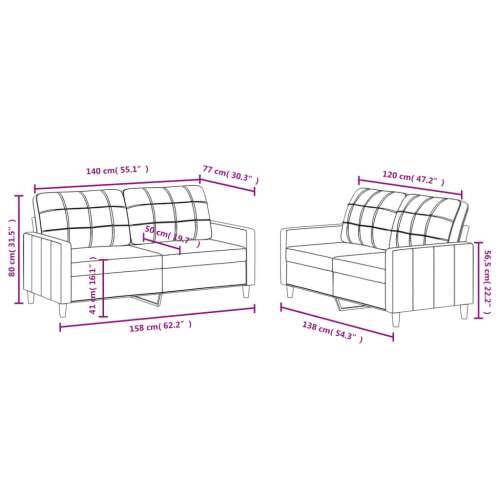 2-dijelni set sofa s jastucima crvena boja vina od tkanine - boja crnog vina s jastučićima Cijena