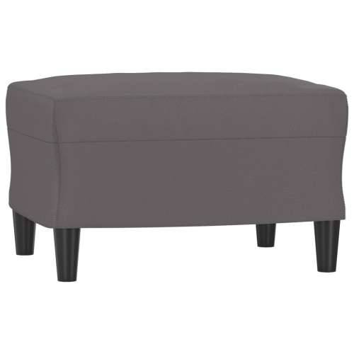 3-dijelni set sofa s jastucima sivi od umjetne kože - Siva s jastučićima i tabureom Cijena