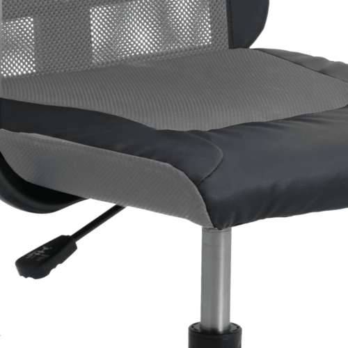 Uredska stolica podesive visine sivo-crna od tkanine i kože Cijena