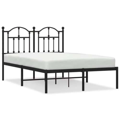 Metalni okvir za krevet s uzglavljem crni 120x190 cm Cijena