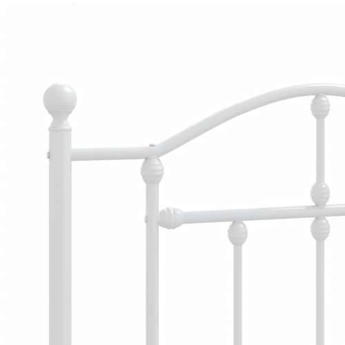 Metalni okvir za krevet s uzglavljem bijeli 100x200 cm - Bijela 100 x 200 cm s uzglavljem Cijena