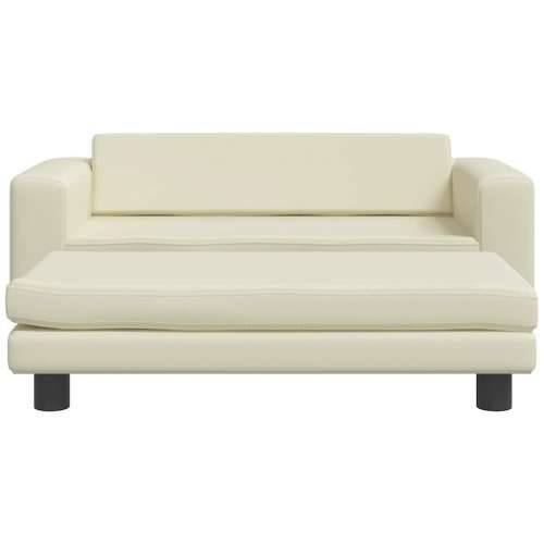 Krevet za pse s produžetkom krem 100 x 50 x 30 cm umjetna koža - Krema Umjetna koža Cijena