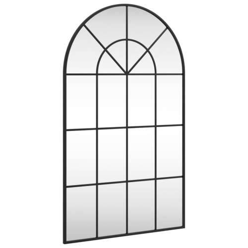 Zidno ogledalo crno 60 x 100 cm lučno željezno Cijena