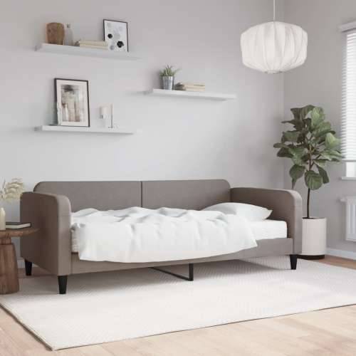Dnevni krevet s madracem smeđesivi 90 x 200 cm od tkanine - Sivo-smeđa 90 x 200 cm s madracem Cijena