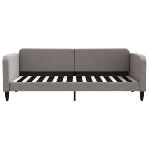 Dnevni krevet s madracem smeđesivi 90 x 200 cm od tkanine - Sivo-smeđa 90 x 200 cm s madracem Cijena