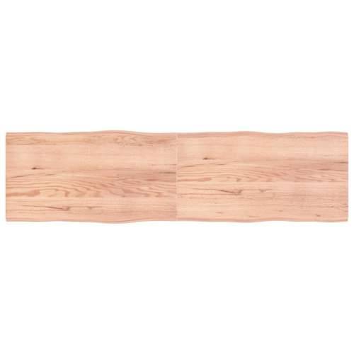 Stolna ploča svjetlosmeđa 220x60x(2-4) cm obrađena hrastovina - Svjetlosmeđa 220 x 60 x 4 cm 1 Cijena