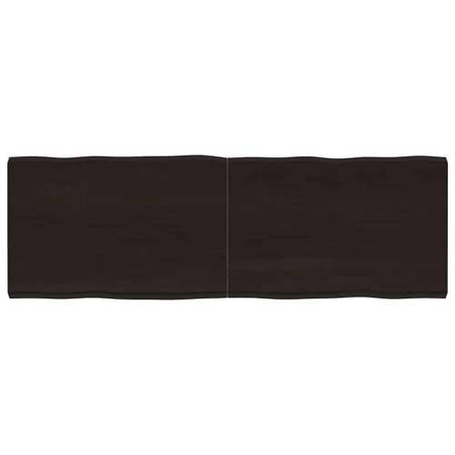 Stolna ploča tamnosmeđa 180x60x(2-6) cm obrađena hrastovina - Tamno smeđa 180 x 60 x 6 cm 1 Cijena