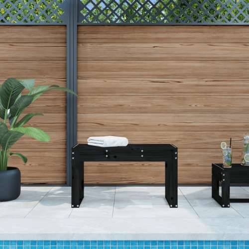 Vrtna klupa crna 80 x 38 x 45 cm od masivne borovine - Crna boja bora 80 x 38 x 45 cm 1 Cijena