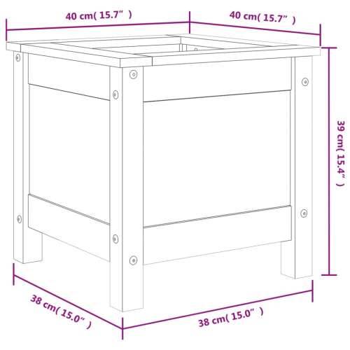 Vrtna sadilica 40 x 40 x 39 cm od masivne borovine - Prirodna boja bora 40 x 40 x 39 cm 1 Cijena