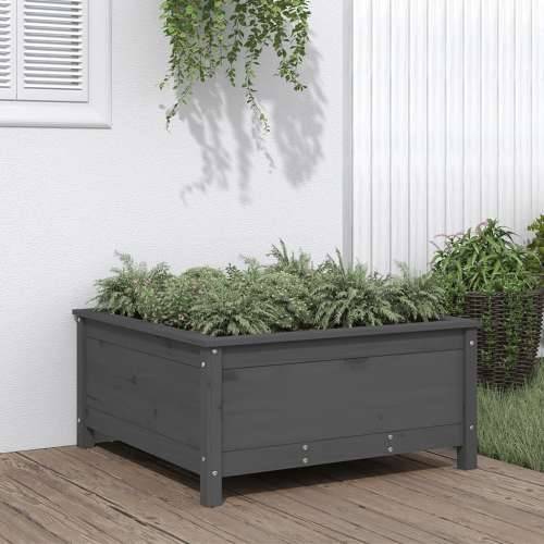 Vrtna sadilica siva 82,5 x 82,5 x 39 cm od masivne borovine - Siva boja bora 82.5 x 82.5 x 39 cm 1 Cijena
