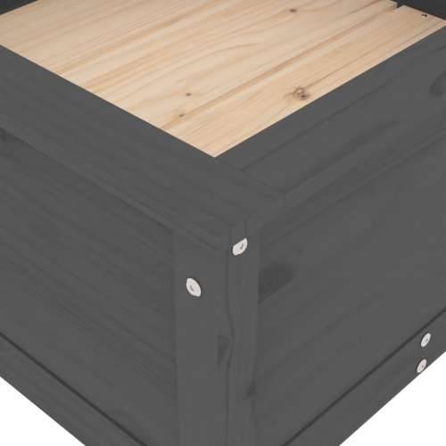 Vrtna sadilica siva 82,5 x 82,5 x 39 cm od masivne borovine - Siva boja bora 82.5 x 82.5 x 39 cm 1 Cijena