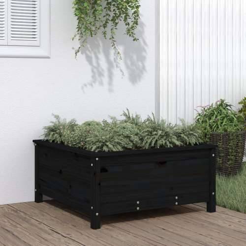 Vrtna sadilica crna 82,5 x 82,5 x 39 cm od masivne borovine - Crna boja bora 82.5 x 82.5 x 39 cm 1 Cijena