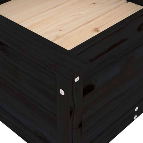 Vrtna sadilica crna 82,5 x 82,5 x 39 cm od masivne borovine - Crna boja bora 82.5 x 82.5 x 39 cm 1 Cijena