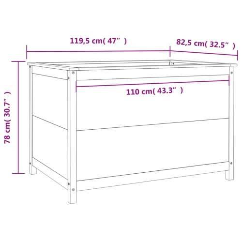 Povišena gredica - Vrtna gredica crna 119,5x82,5x78 cm masivna borovina - Crna boja bora 119.5 x 82.5 x 78 cm 1 Cijena