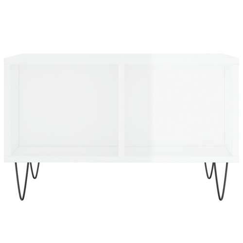 Stolić za kavu sjajni bijeli 60x50x36,5 cm konstruirano drvo - Visoko sjajno bijela 1 Cijena