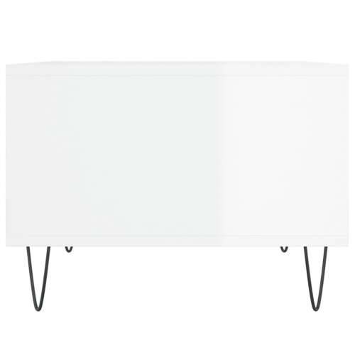 Stolić za kavu sjajni bijeli 60x50x36,5 cm konstruirano drvo - Visoko sjajno bijela 1 Cijena