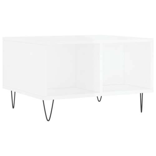 Stolić za kavu sjajni bijeli 60x50x36,5 cm konstruirano drvo - Visoko sjajno bijela 1 Cijena
