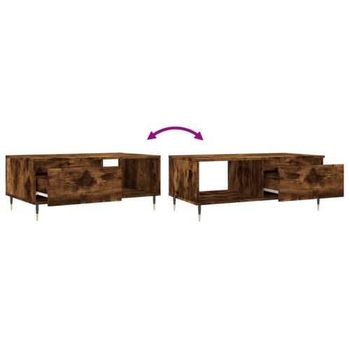 Stolić za kavu boja hrasta 90x50x36,5 cm konstruirano drvo - Dimljeni hrast 1 Cijena