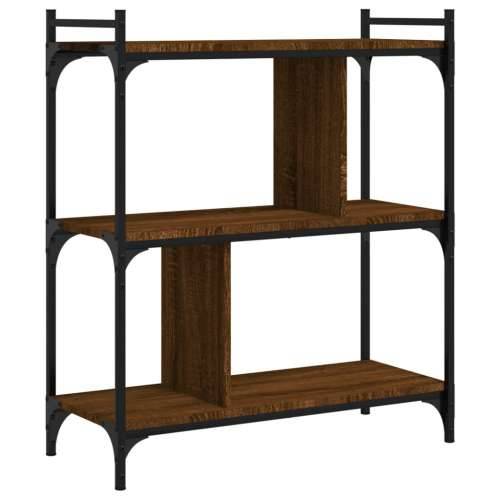 Regal za knjige s 3 razine smeđa boja hrasta 76x32x88 cm drveni Smeđi hrast 1 88 cm Cijena