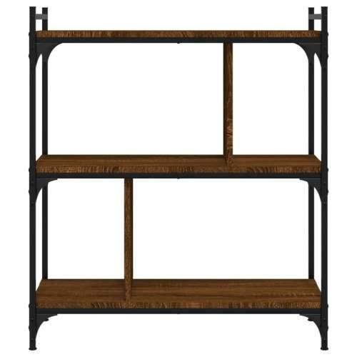 Regal za knjige s 3 razine smeđa boja hrasta 76x32x88 cm drveni Smeđi hrast 1 88 cm Cijena
