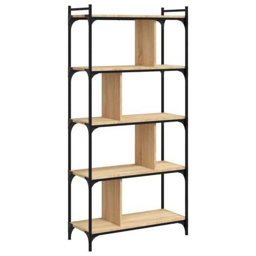 Regal za knjige s 5 razina boja hrasta 76 x 32 x 158 cm drveni - sonoma hrast 1 158 cm Cijena