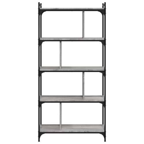 Regal za knjige s 5 razina siva boja hrasta 76x32x158 cm drveni - Sivi hrast sonoma 1 158 cm Cijena