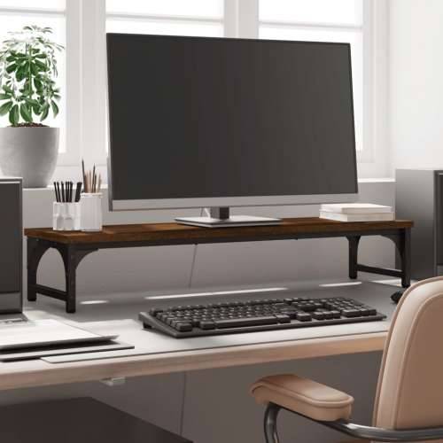 Stalak za monitor smeđa boja hrasta 85 x 23 x 15,5 cm drveni Cijena