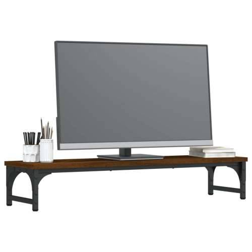 Stalak za monitor smeđa boja hrasta 85 x 23 x 15,5 cm drveni - Smeđi hrast 85 x 23 x 15.5 cm Cijena
