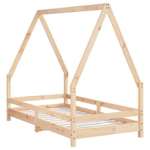 Okvir za dječji krevet 80 x 160 cm od masivne borovine - Prirodna 80 x 160 cm Cijena