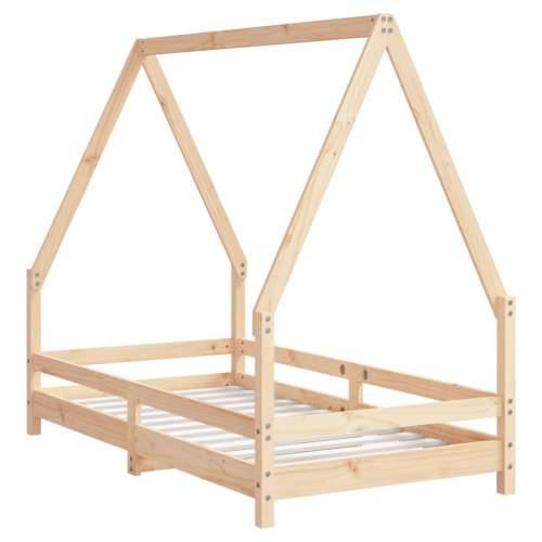 Okvir za dječji krevet 80 x 160 cm od masivne borovine - Prirodna 80 x 160 cm Cijena