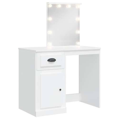 Toaletni stolić s LED svjetlima bijeli 90 x 42 x 132,5 cm Cijena