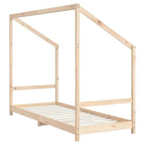 Okvir za dječji krevet 80 x 200 cm od masivne borovine - Prirodna 80 x 200 cm Cijena