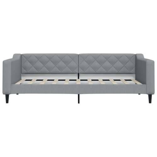 Dnevni krevet s madracem svjetlosivi 90 x 190 cm od tkanine - Svjetlosiva 90 x 190 cm s madracem Cijena