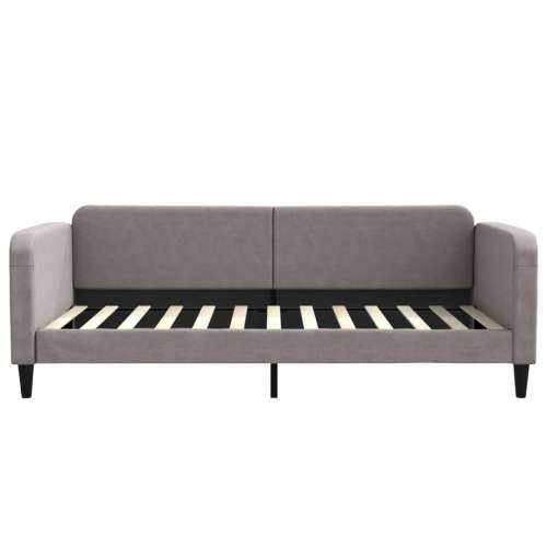 Dnevni krevet s madracem smeđesivi 100 x 200 cm od tkanine - Sivo-smeđa 100 x 200 cm s madracem Cijena