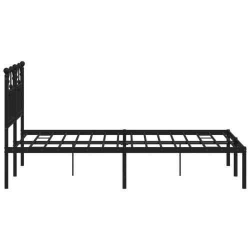 Metalni okvir za krevet s uzglavljem crni 120x200 cm Cijena