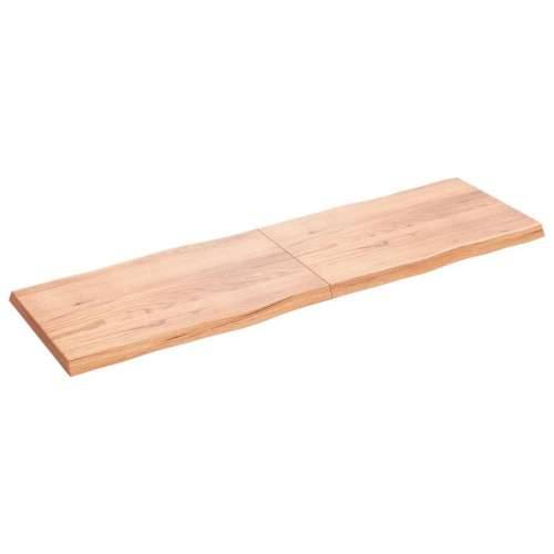 Stolna ploča svjetlosmeđa 200x60x(2-6) cm obrađena hrastovina - Svjetlosmeđa 200 x 60 x 6 cm 1 Cijena