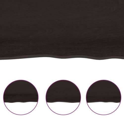 Stolna ploča tamnosmeđa 140x60x(2-6) cm obrađena hrastovina - Tamno smeđa 140 x 60 x 6 cm 1 Cijena