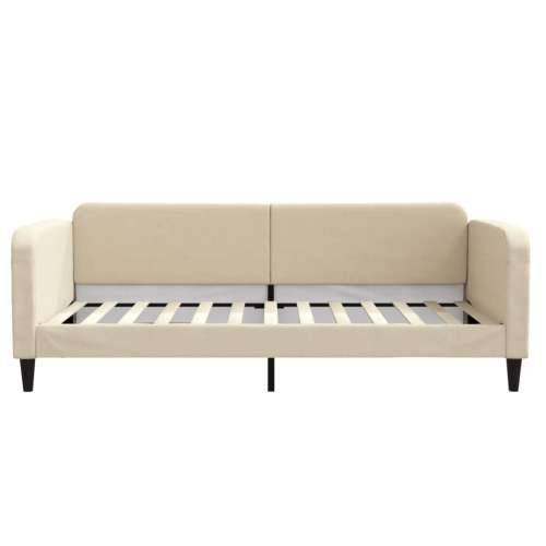 Dnevni krevet s madracem krem 100 x 200 cm od tkanine - Krema 100 x 200 cm s madracem Cijena