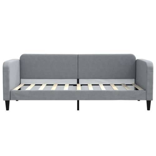 Dnevni krevet na razvlačenje svjetlosivi 90 x 190 cm od tkanine - Svjetlosiva 90 x 190 cm s krevetom na izvlačenje Cijena