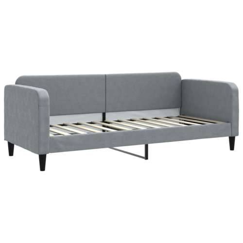 Dnevni krevet na razvlačenje svjetlosivi 80 x 200 cm od tkanine - Svjetlosiva 80 x 200 cm s krevetom na izvlačenje i ladicom Cijena